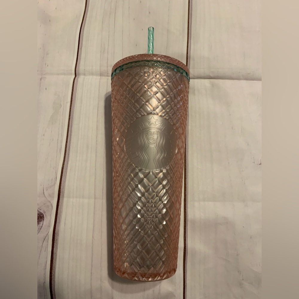 Blush pink Diamond cut Starbucks Tumbler Cup